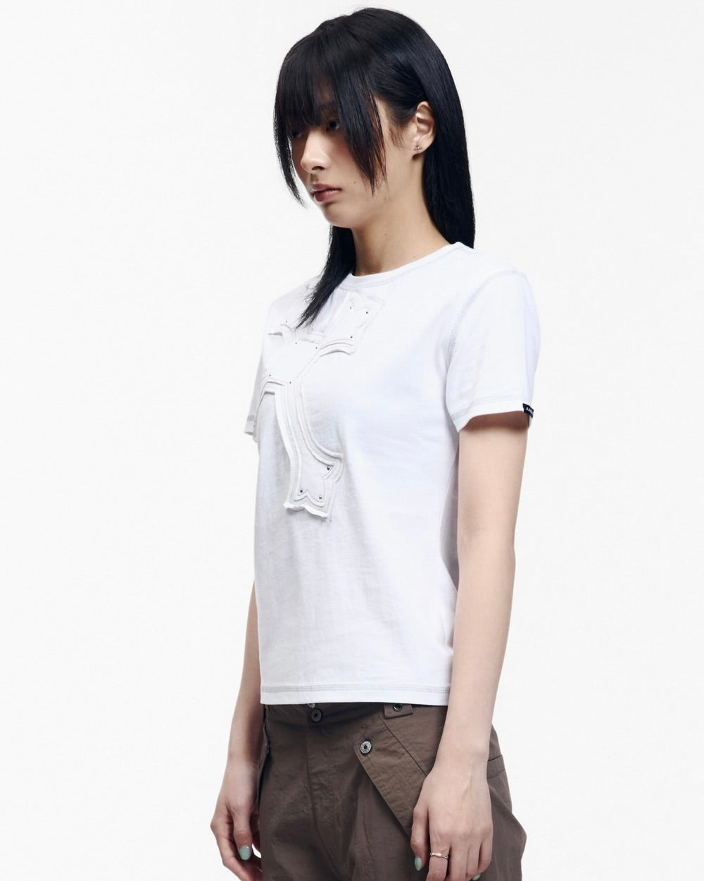 【AAKAM】Big Patch CROS2 Half Top