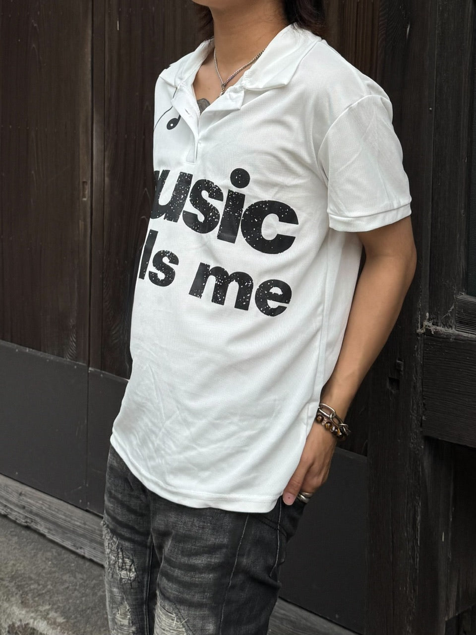 国際配送【RENOL】music polo shirt