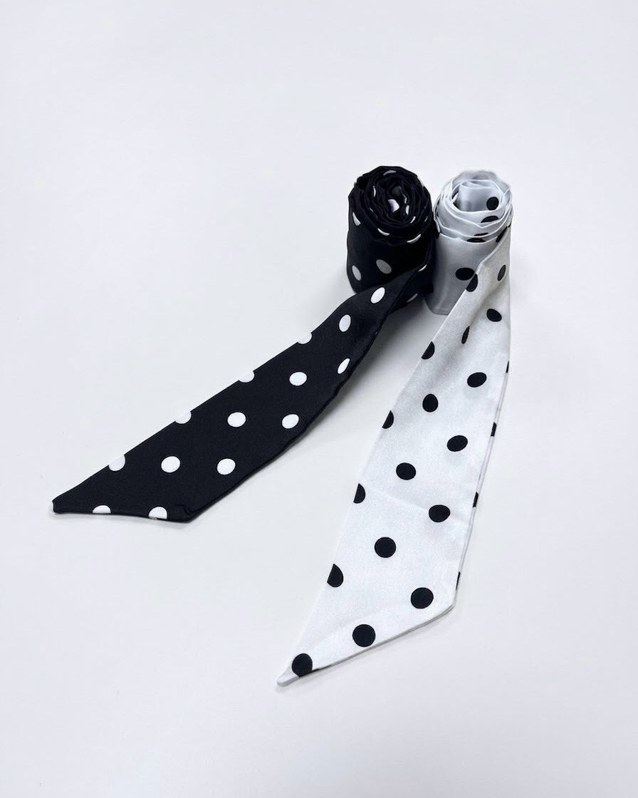 大阪店 WEB限定 受注制【Never mind the XU】Dot Ribbon Scarf