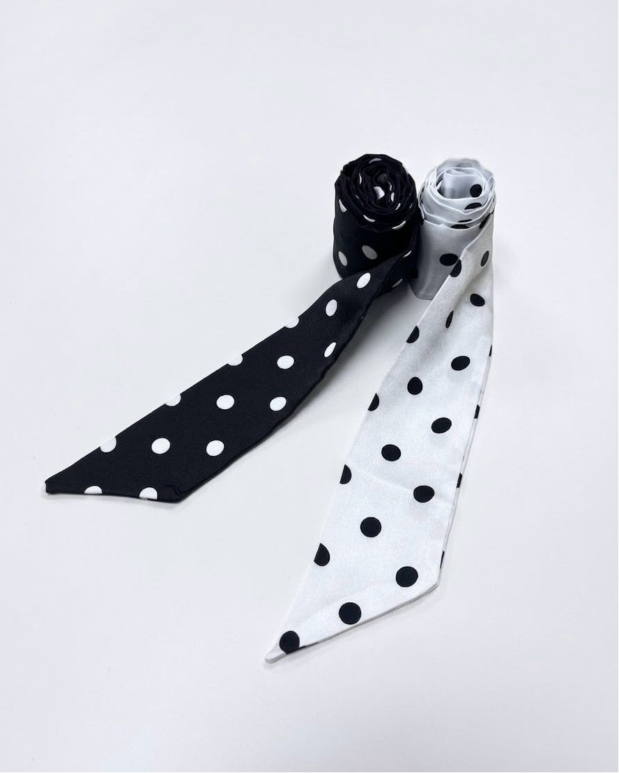 大阪店 WEB限定 受注制【Never mind the XU】Dot Ribbon Scarf