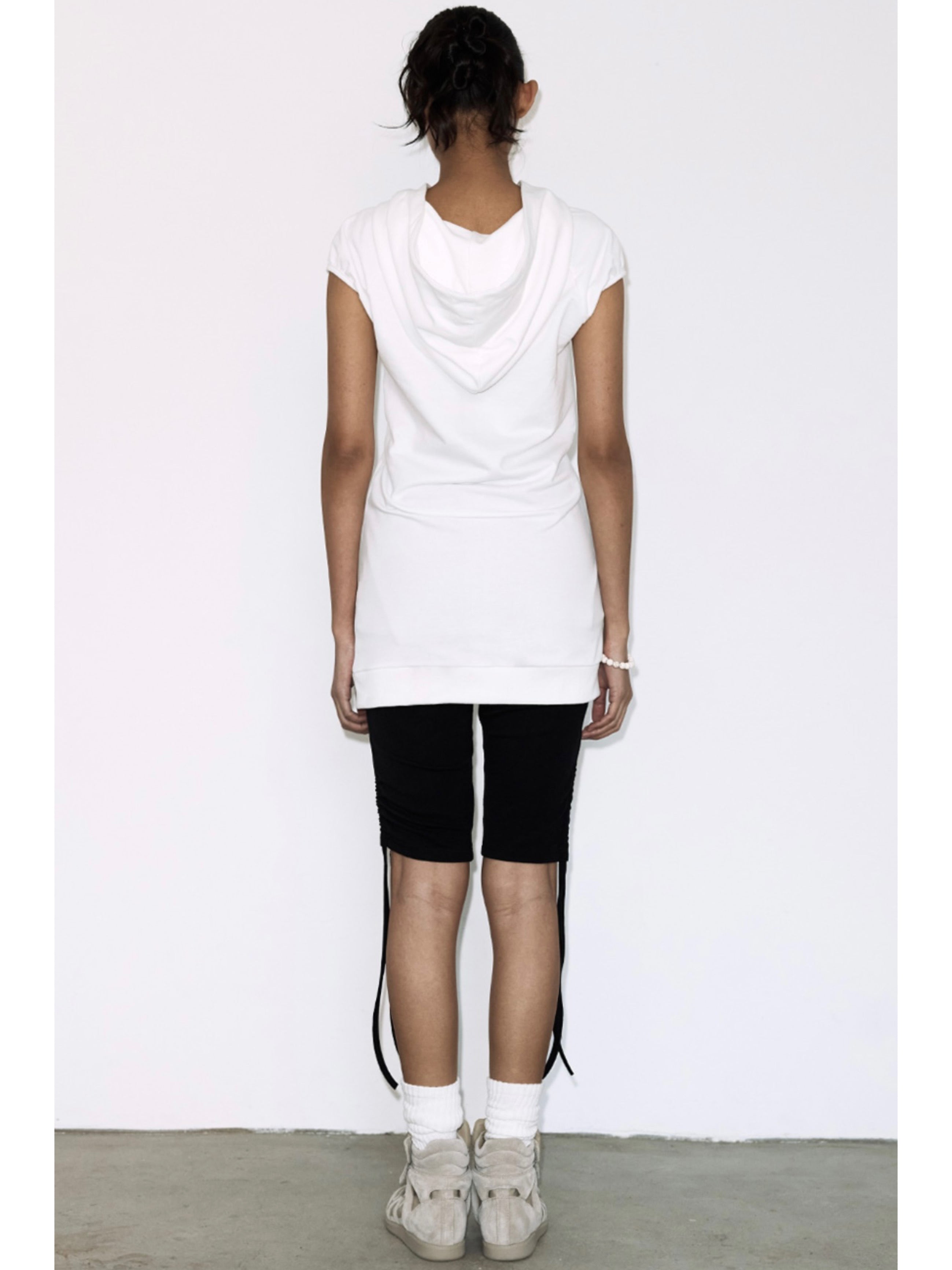 【FANCY CLUB】HOTFIX PUFF SLEEVE HOOD ONE-PIECE