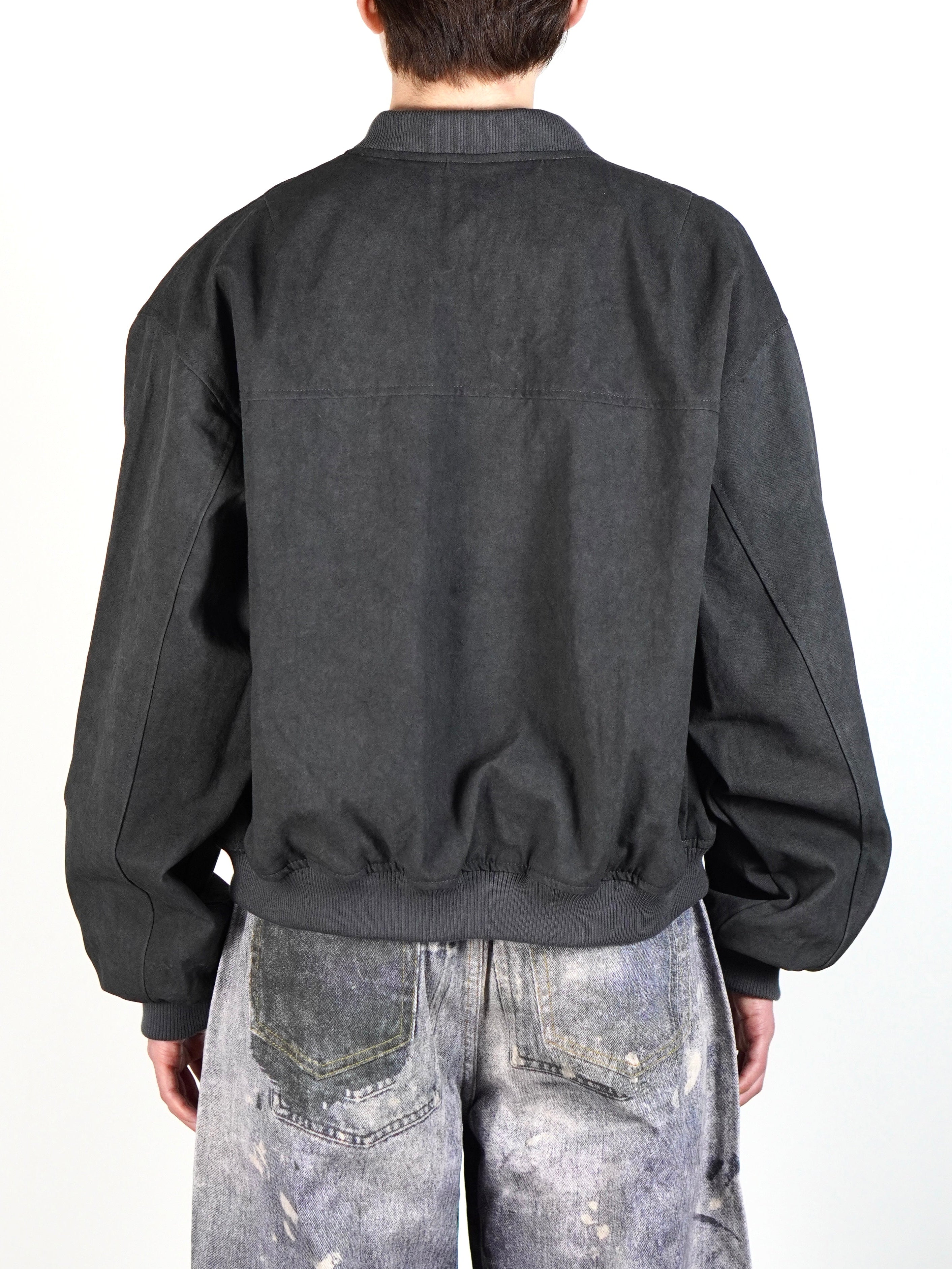 4/24 20:00発売 受注制【Chikashitsu +】stone wash bomber jacket
