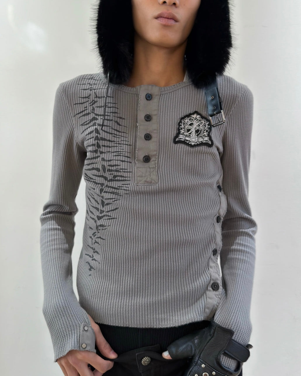 【LECYTO】Sacred Thorn Ribbed Top