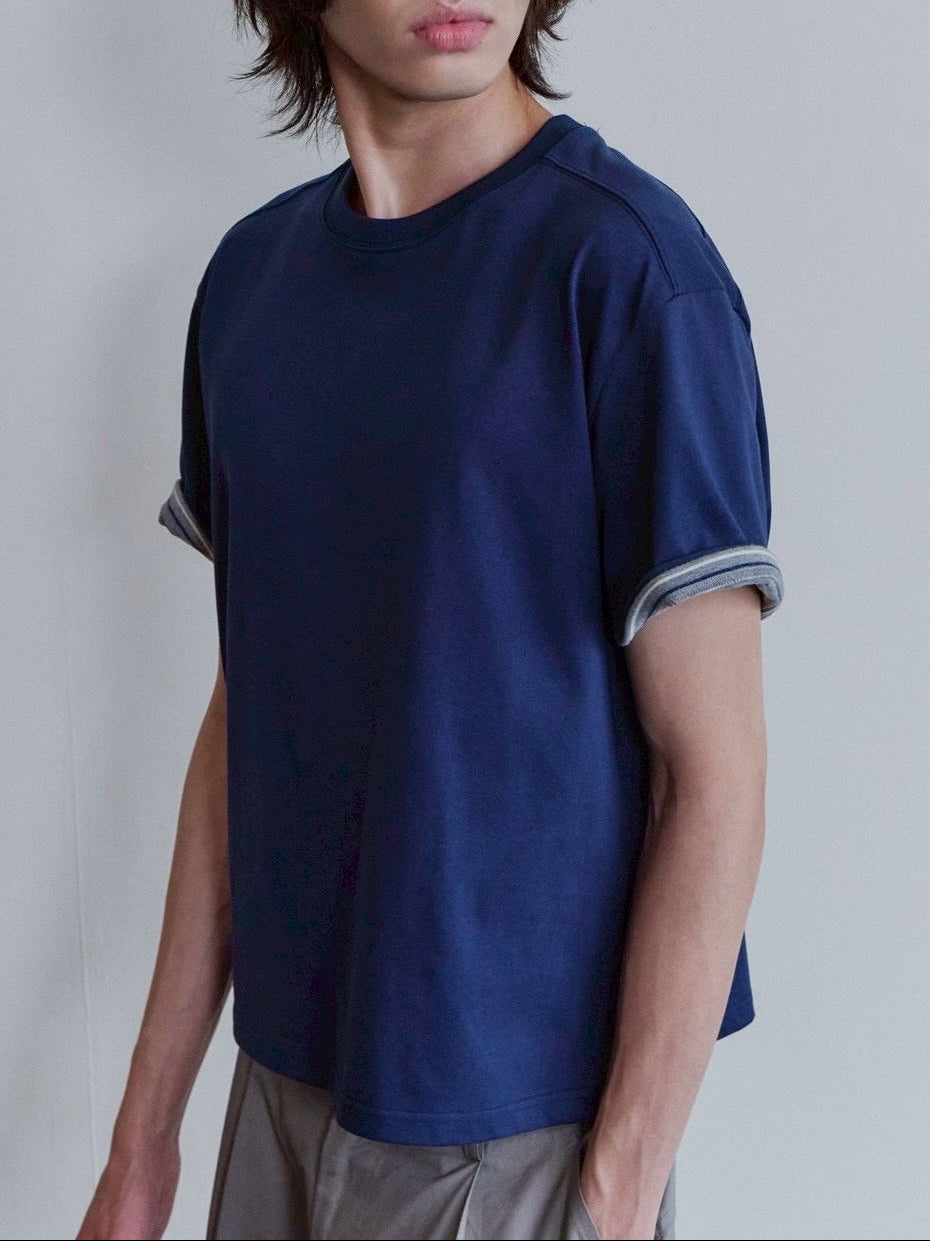 【Waviness】Stripe Layered T-shirts