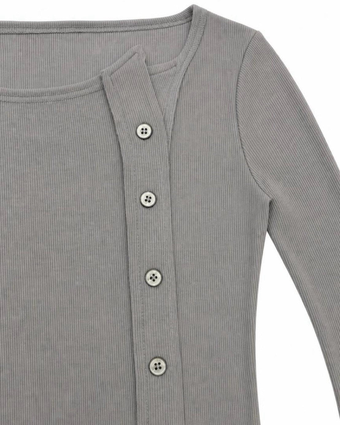 受注制【nmtc+】Double Button Rib Cardigan (2color)
