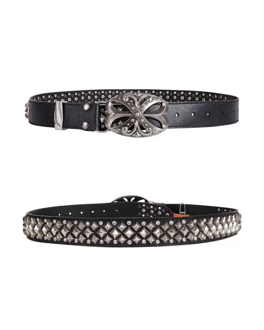 【DND4DES】Studded Plate Buckle Belt