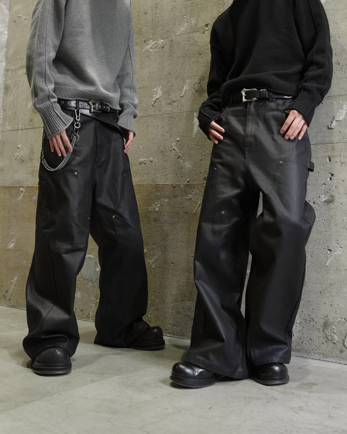 【CHIKASHITSU PLUS HIGH】Carbon coated double knee pants