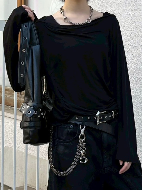 受注制【nmtc+】drape sheer hoodie (2color)