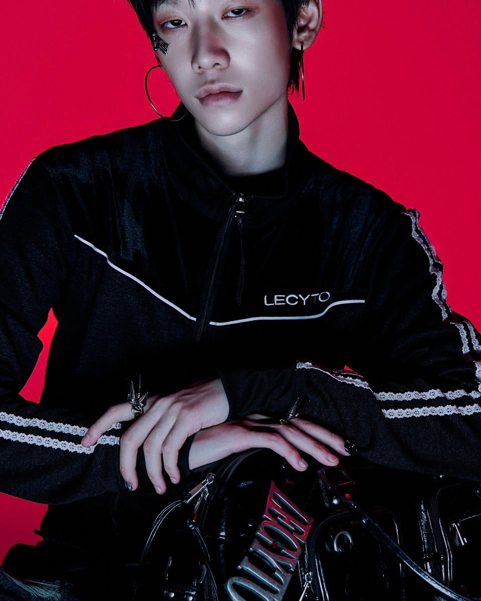 【LECYTO】Piping Line Track Zip Up Jacket