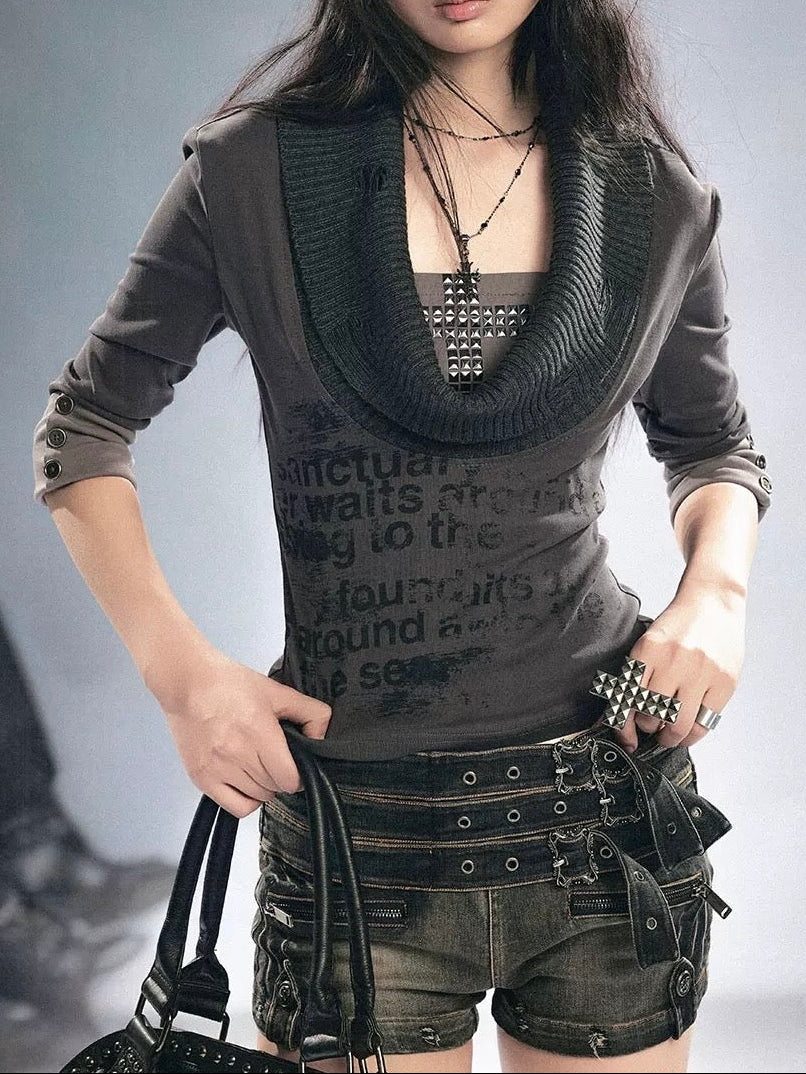 【Cest Nous】Cross Rivet Top