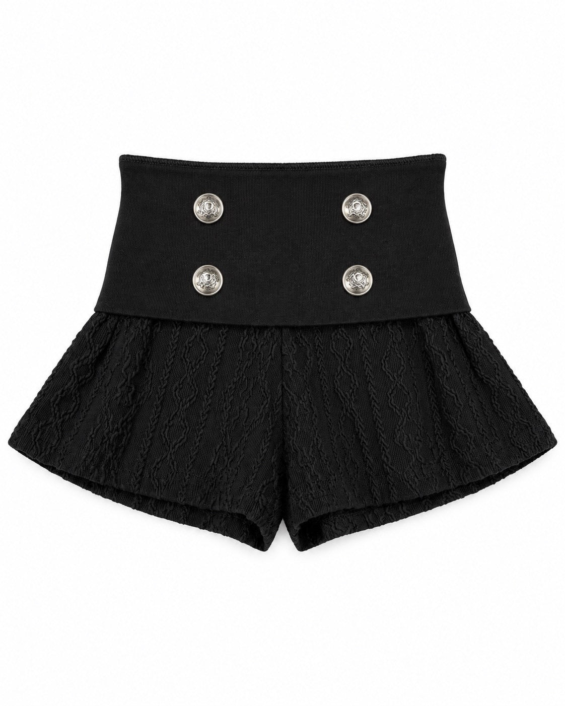 受注制【Never mind the XU】Napoleon lace knit shorts (2color)