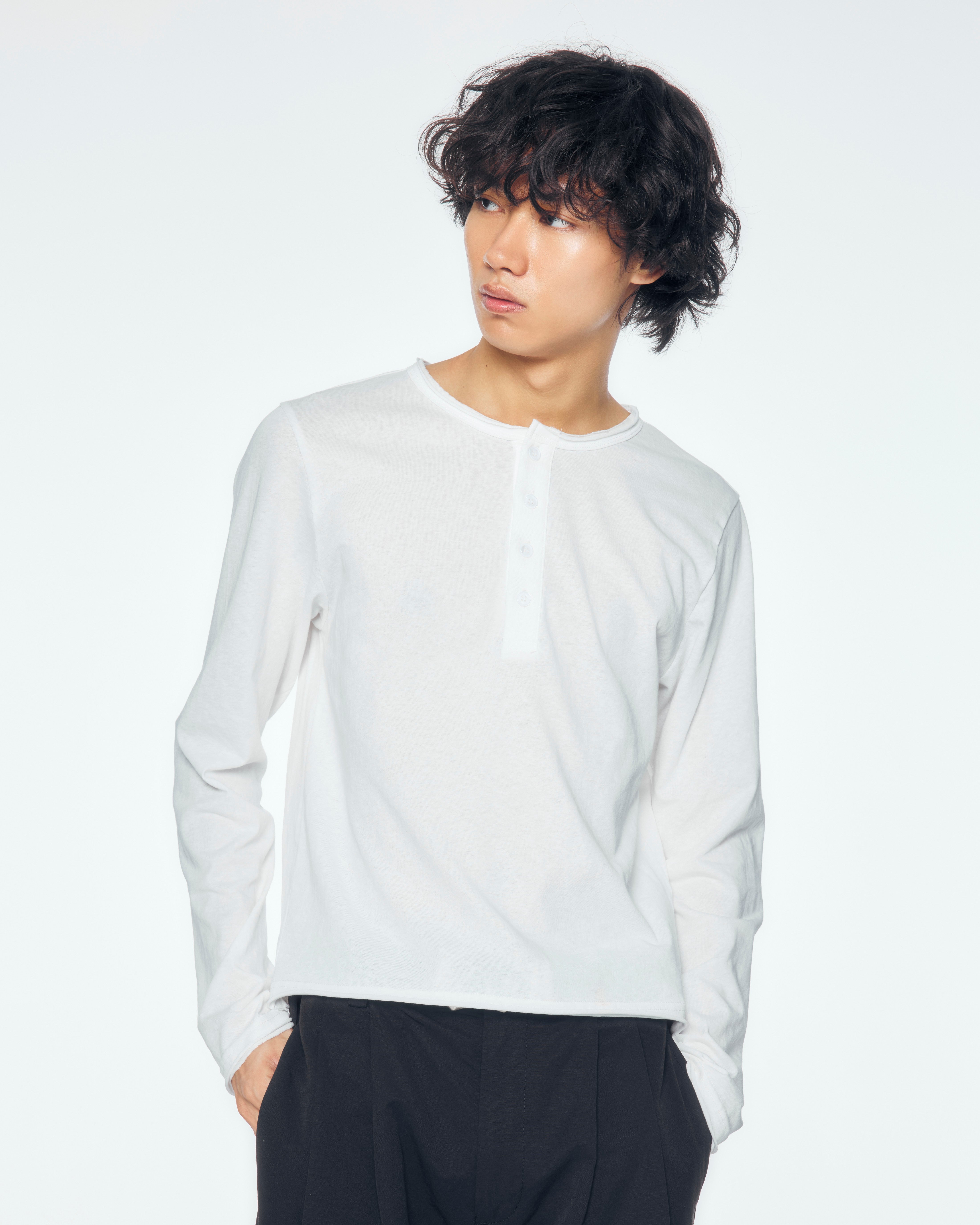 【CS】cut off henry neck tee