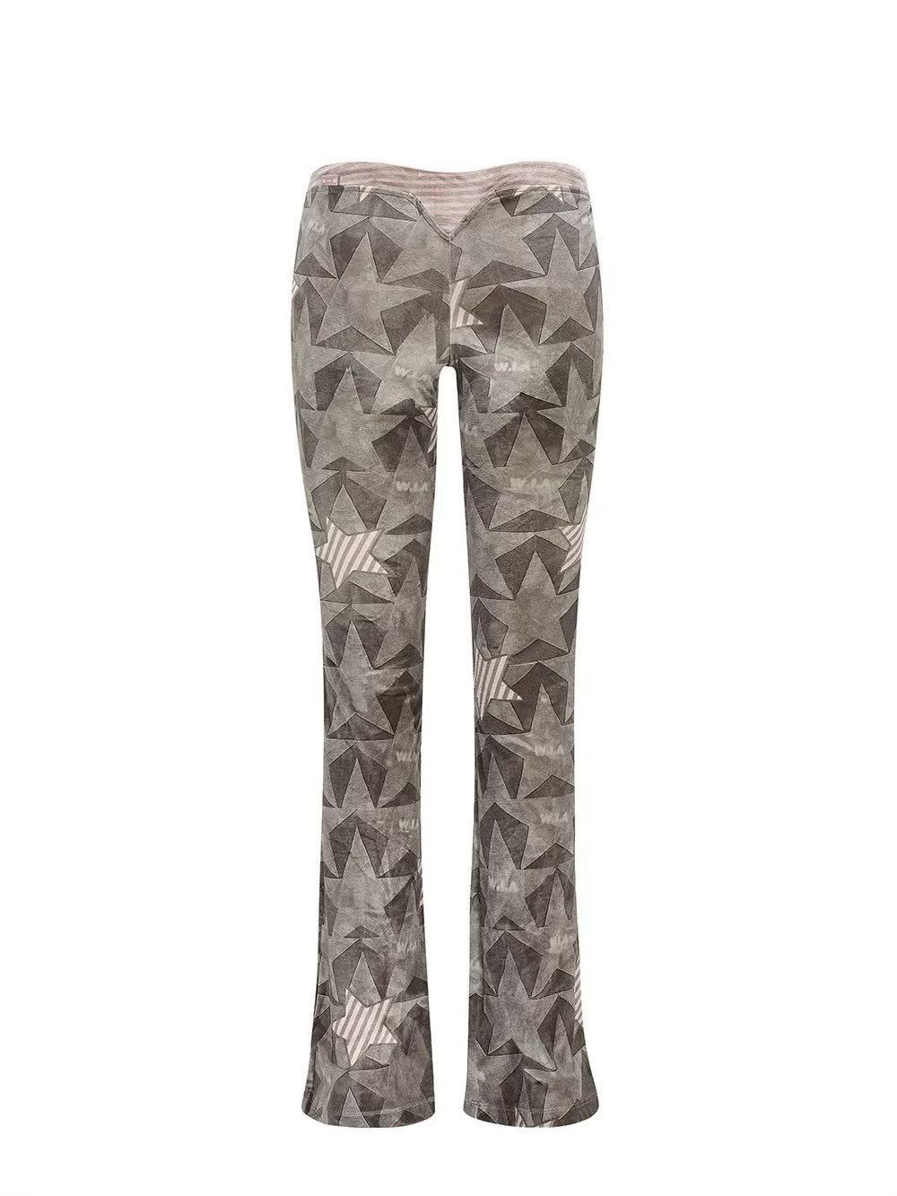 【W.I.A】SMASHED VELOUR LOW RISE TRACKPANTS