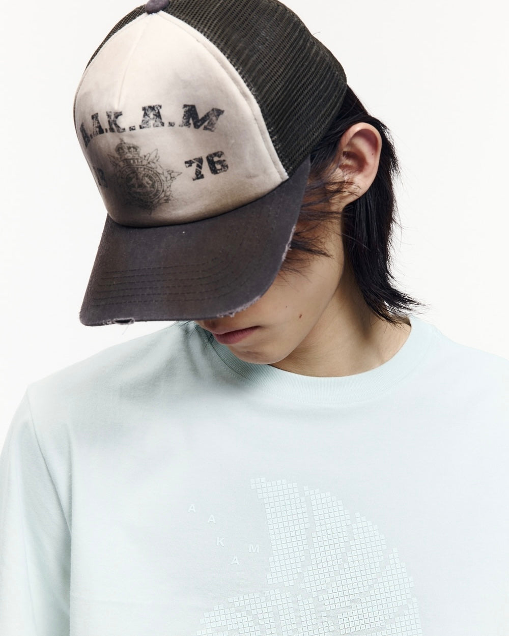 【AAKAM】Dirty Washed Trucker Cap