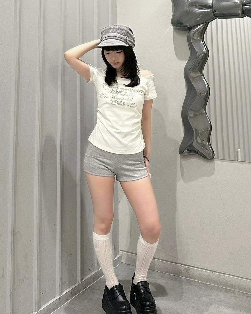 【nmtc+】Bijou Halter Layered Tee (3color)
