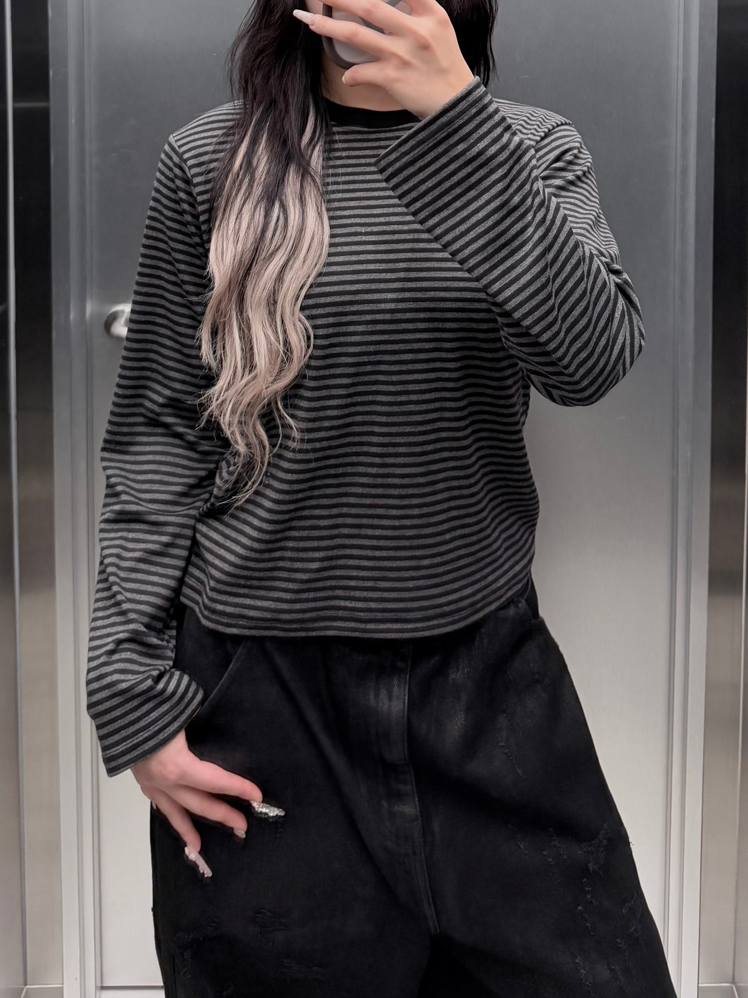 4/4 20:00発売【youll】basic border long sleeve tee (2color)