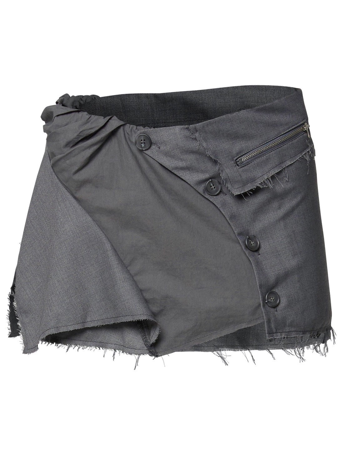 6/22 21:00発売【FLAREUP】Asymmetrical Layered Mini Skirt