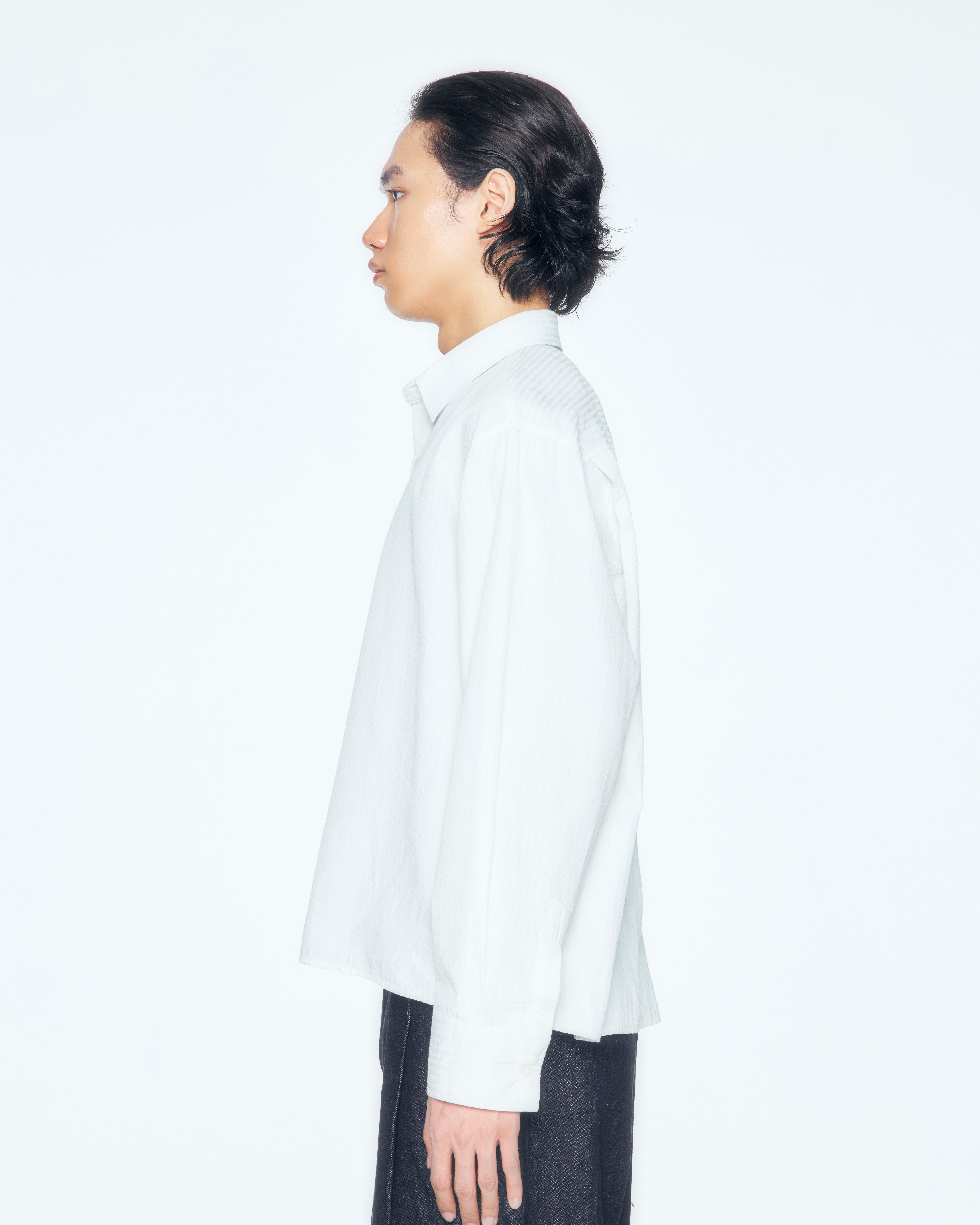 CS】CROPPED STRIPE BUTTON UP SHIRT – PRESSING WEB SHOP