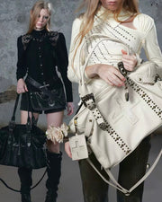 【Cest Nous】Graffiti Cross Leather Bag