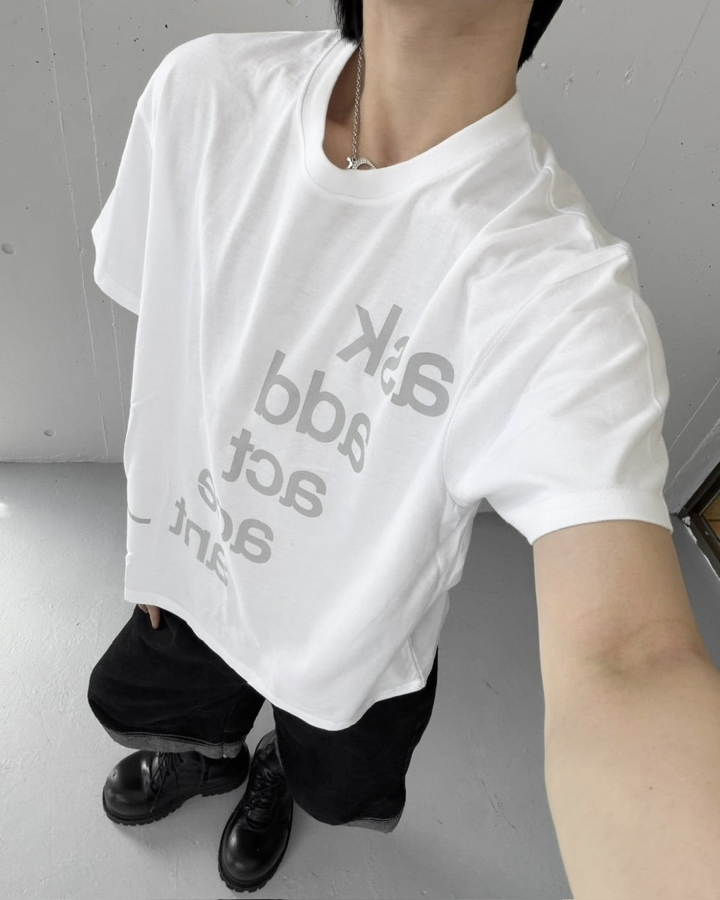 受注制【LUV CODE】inspired lettering t shirt (4color)