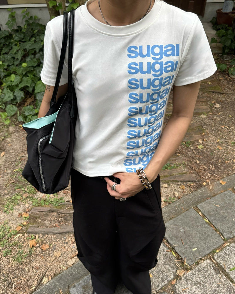 国際配送【RENOL】stacked logo print tee