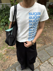 国際配送【RENOL】stacked logo print tee