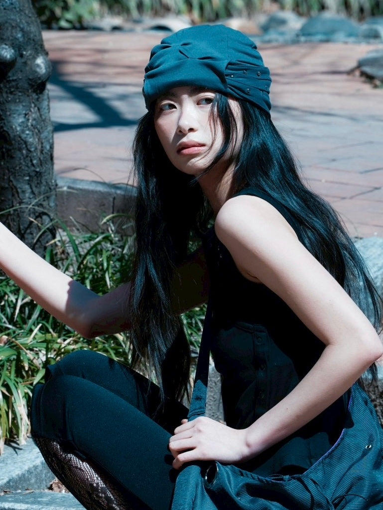 【YEOMIM x Miseki seoul】stud shirring band beanie