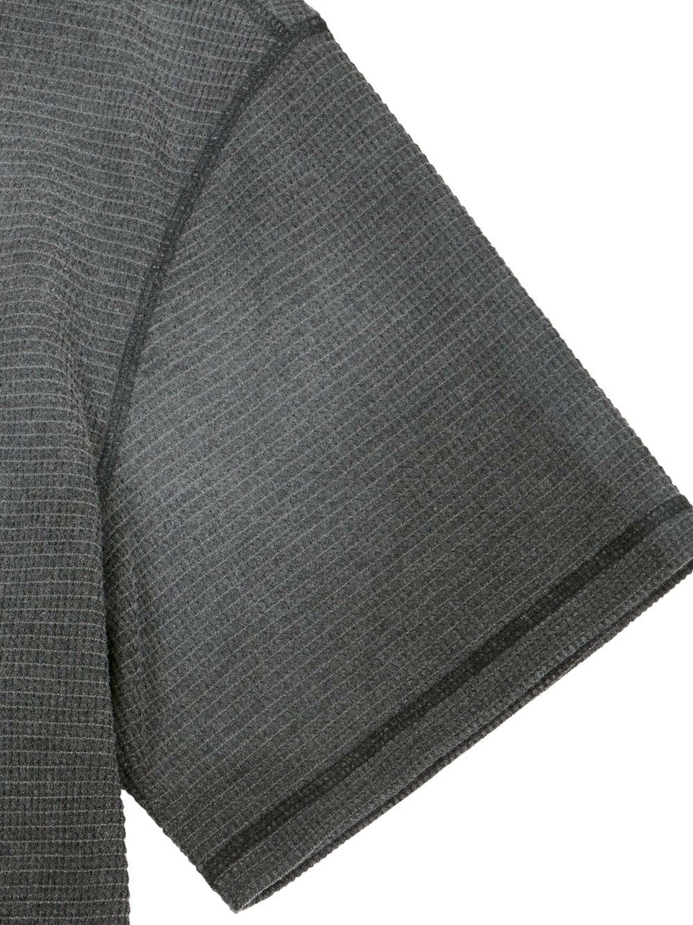 【AAKAM】Reverse Patch Waffle Half Top