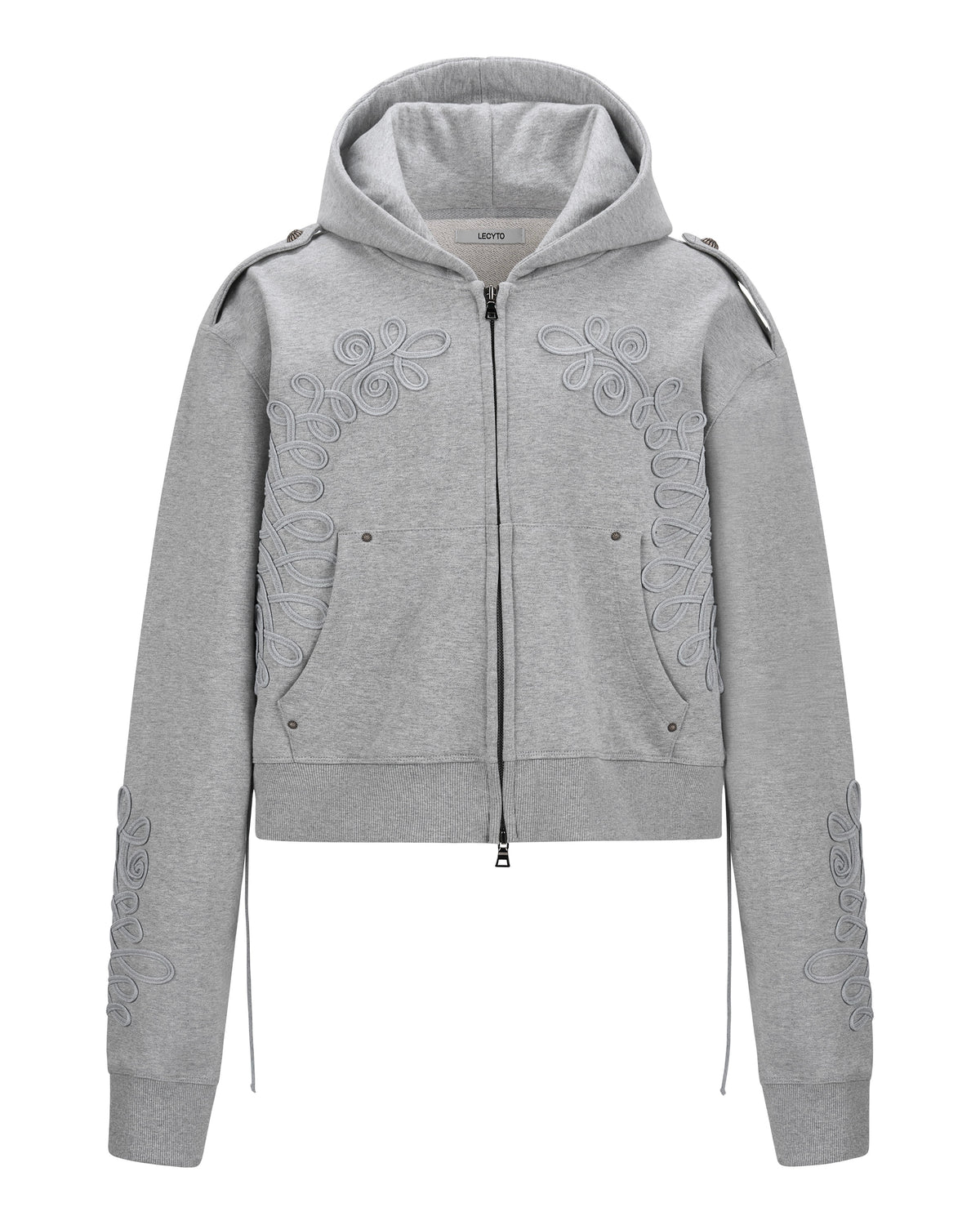 【LECYTO】Baroque Loop Zip-Up Hoodie