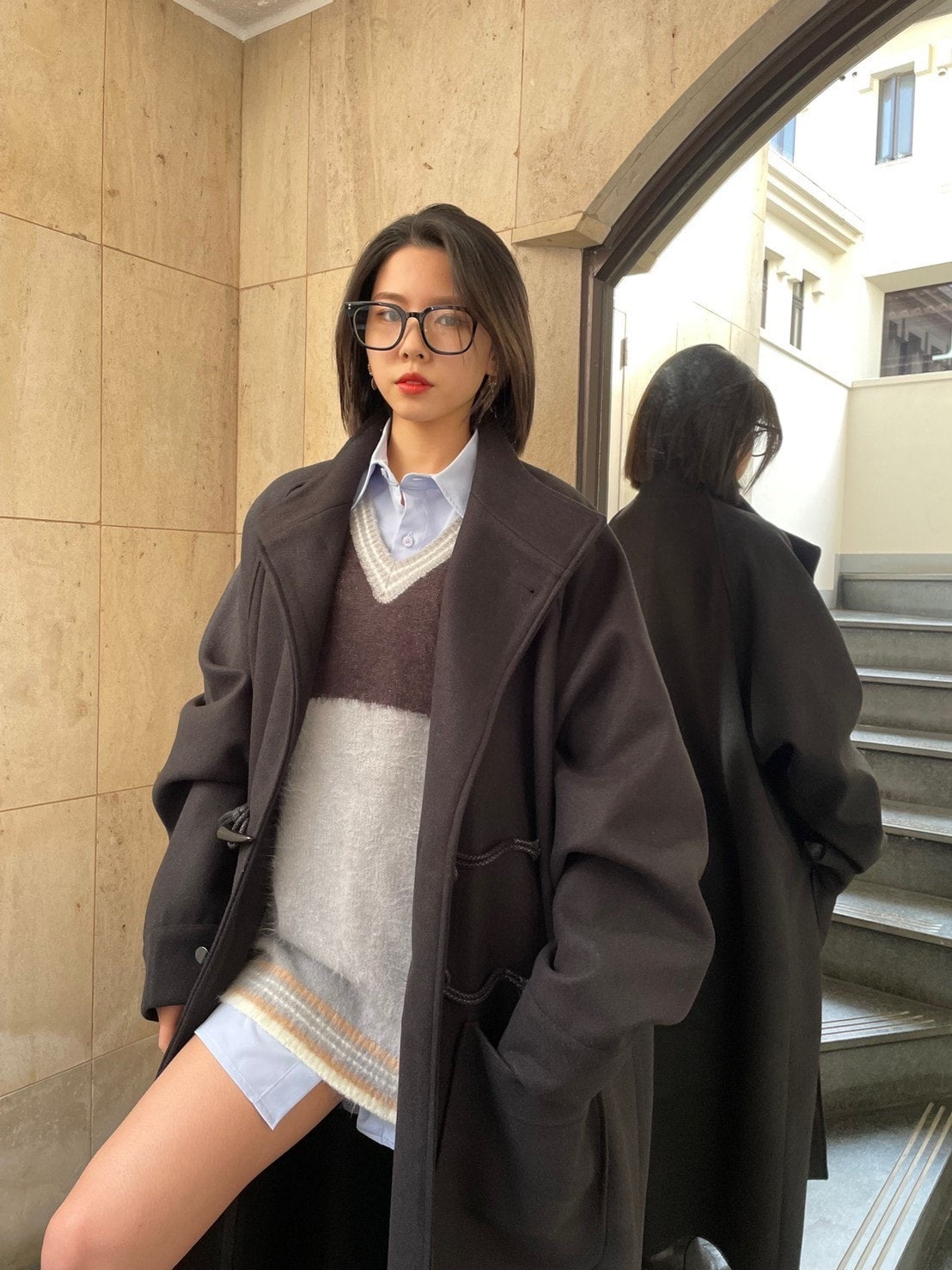 【Chikashitsu +】clear sunglasses 4