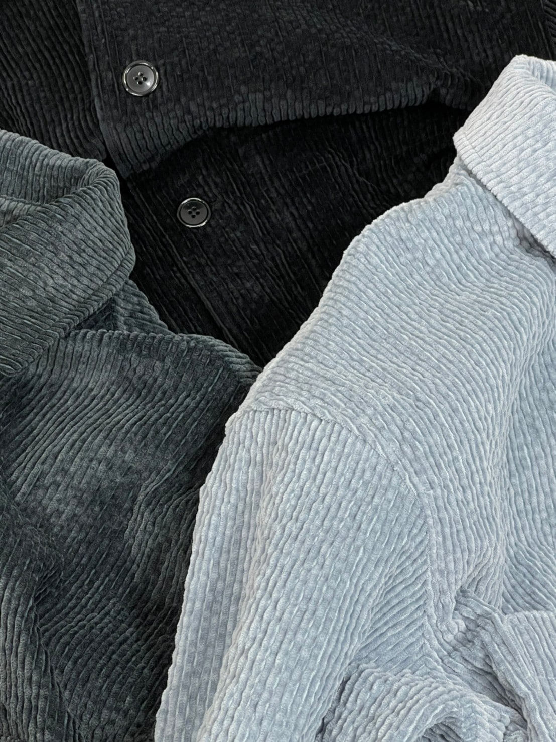 受注制【Chikashitsu +】set up design corduroy cropped jacket (3color)