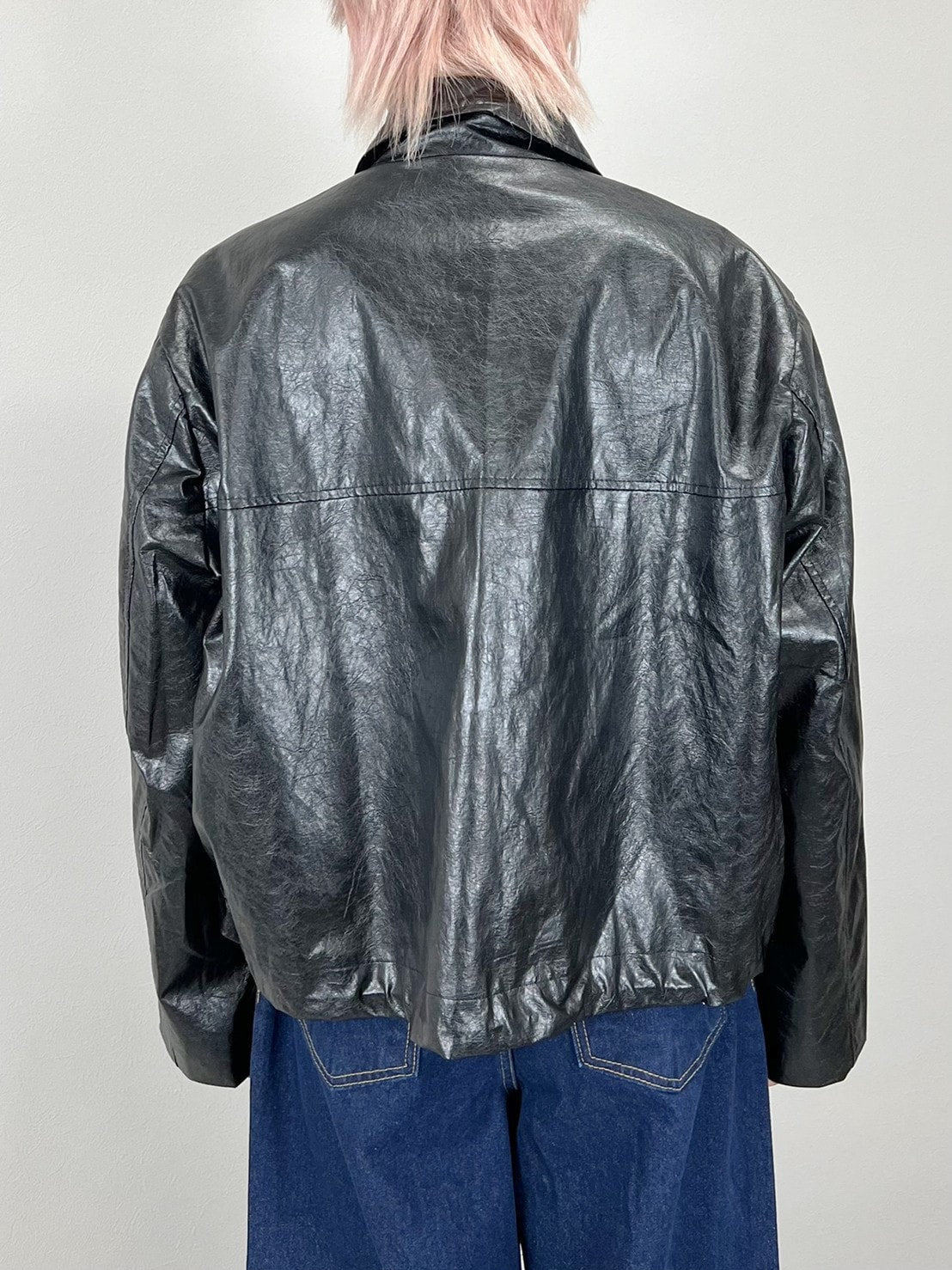 受注制【Chikashitsu +】leather short blouson