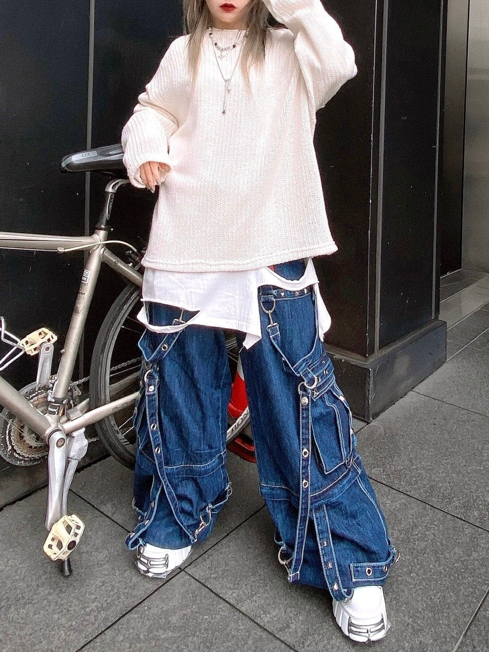 受注制【Never mind the XU】see-through knit (3color)