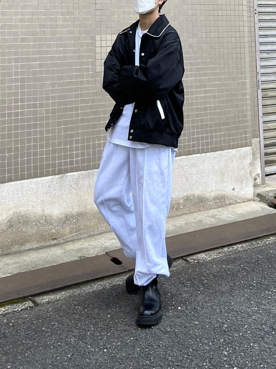 受注制【Chikashitsu +】spring varsity jacket (2color)