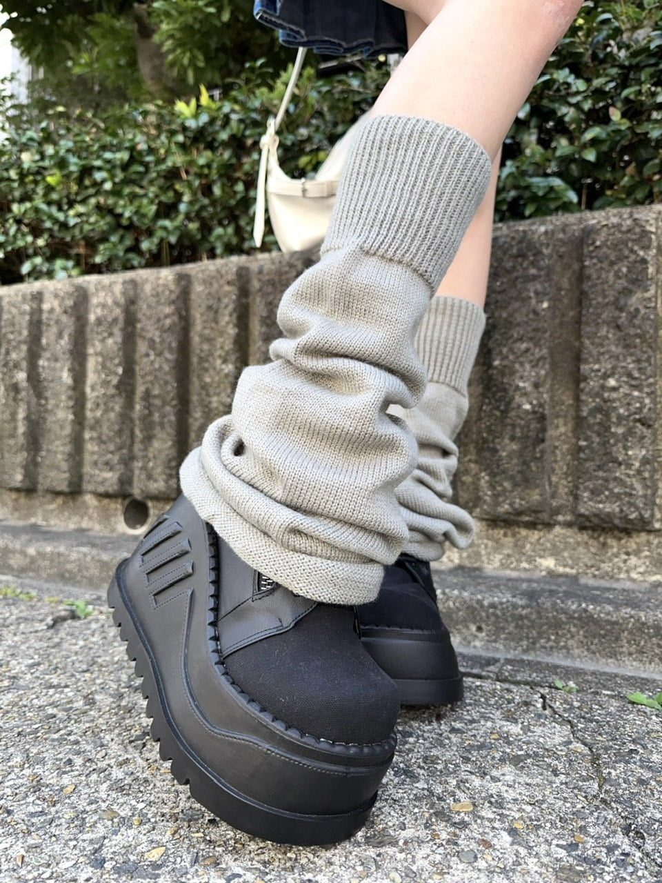 受注制【Never mind the XU】flare leg warmer (4color) / 【ネバーマインド ザ エックスユー】フレアレッグウォーマー