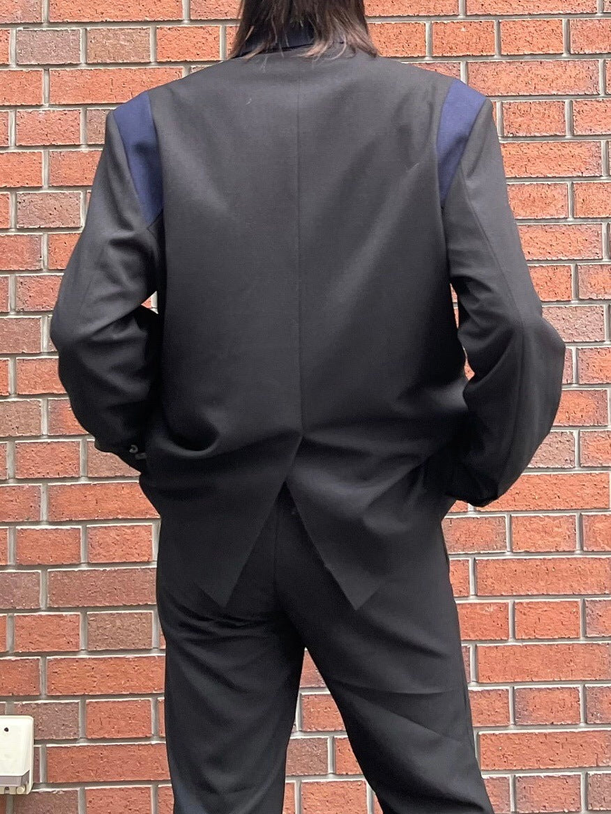 受注制【Chikashitsu +】set up varsity design jacket (2color)