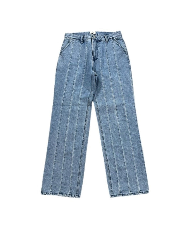 受注制【Chikashitsu +】stitch design denim pants (2color)