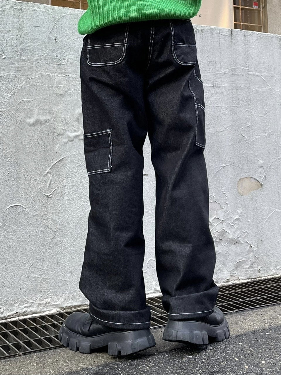 受注制【Chikashitsu +】stitch painter pants