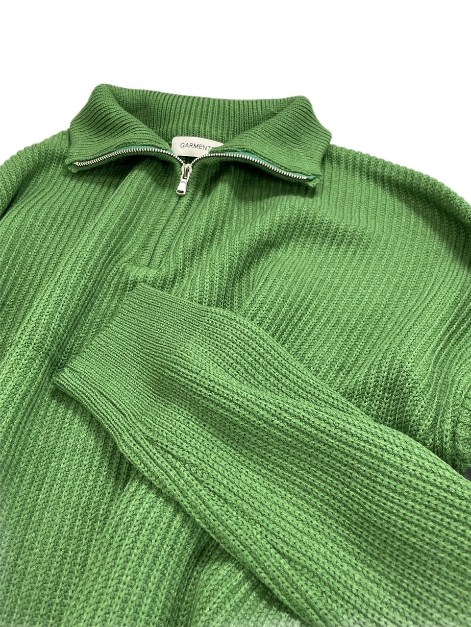 【Chikashitsu +】half zip high neck knit (3color) / 【チカシツプラス】ハーフジップアップハイネック長袖ニット