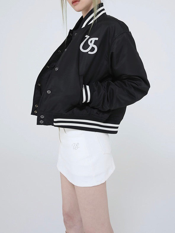 【Ugly shadow】BASEBALL JUMPER / 【アグリーシャドウ】ベースボールロゴプリント長袖ジャンパー