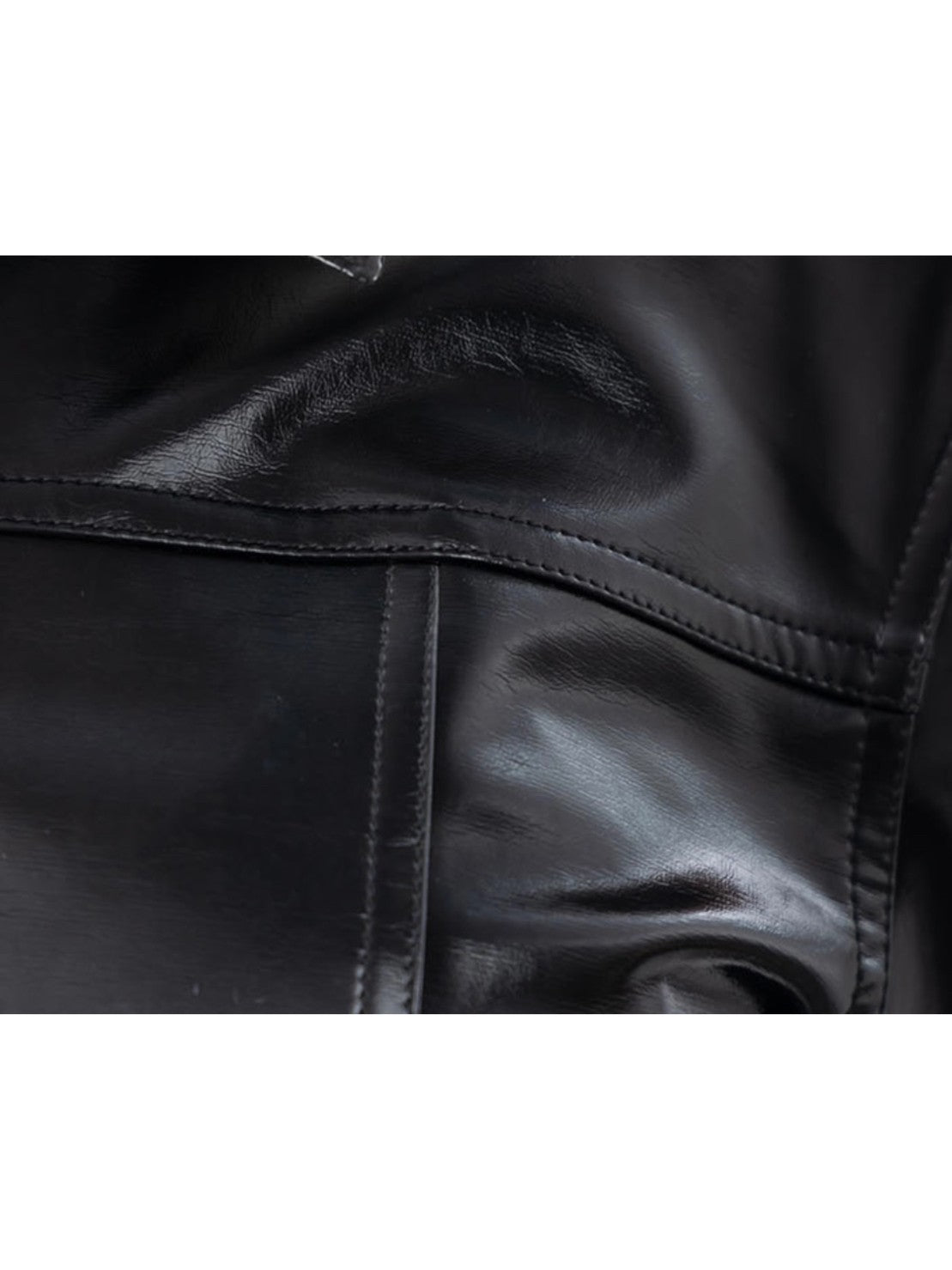 【runningHIGH】ENAMEL LEATHER CROP JACKET