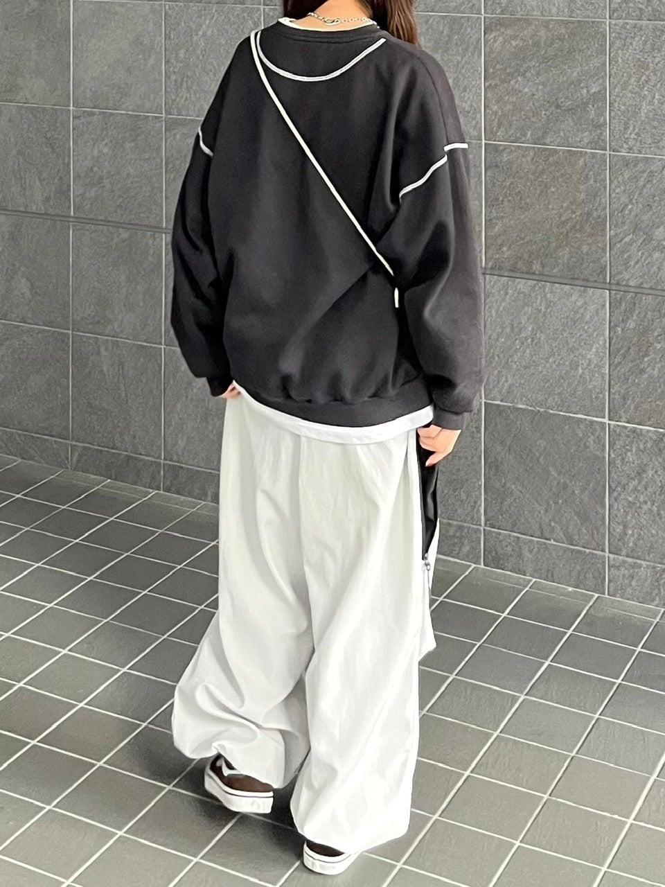 受注制【youll】bi-color wide jogger pants (2color)