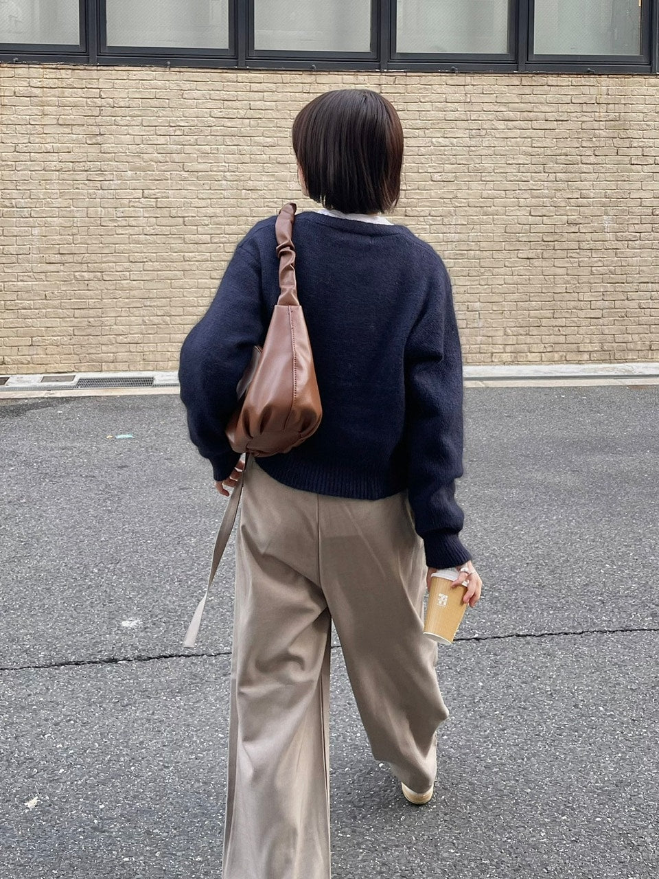 【Chikashitsu +】waist belt tuck slacks (3color)