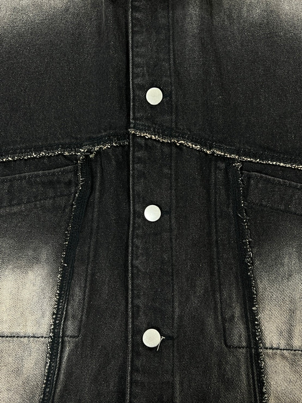 受注制【Chikashitsu +】vintage wash denim jacket (2color)