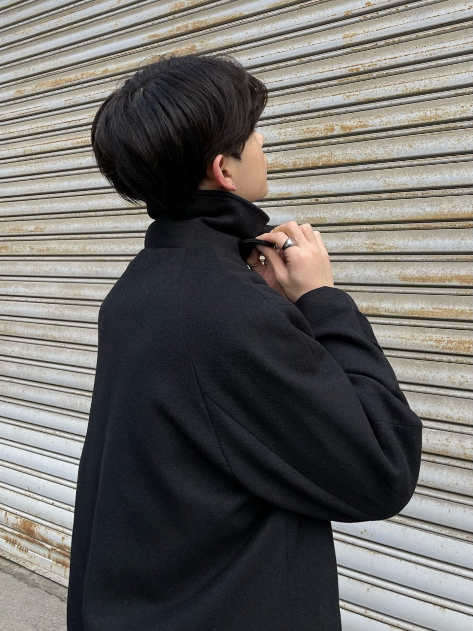 受注制【Chikashitsu +】high neck coat (3color)