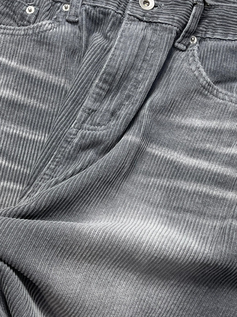 受注制【Chikashitsu +】vintage wash wide corduroy pants (2color)