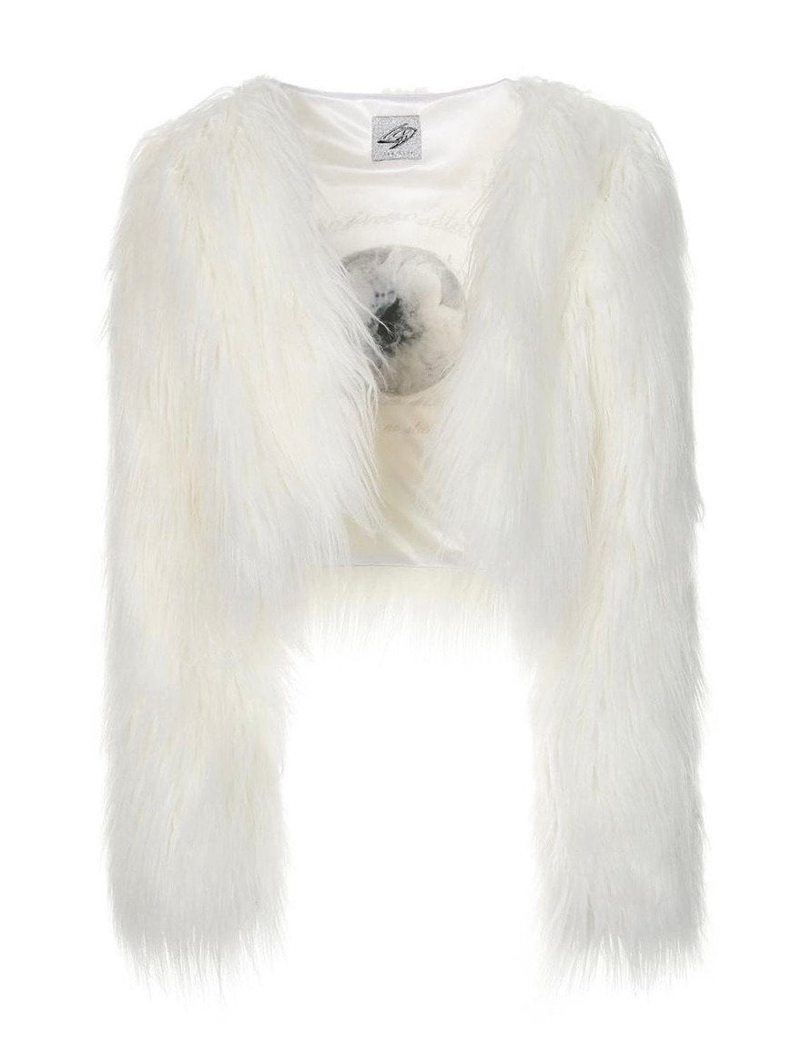 【CSD CLUB】Yeti white reversible faux fur bolero
