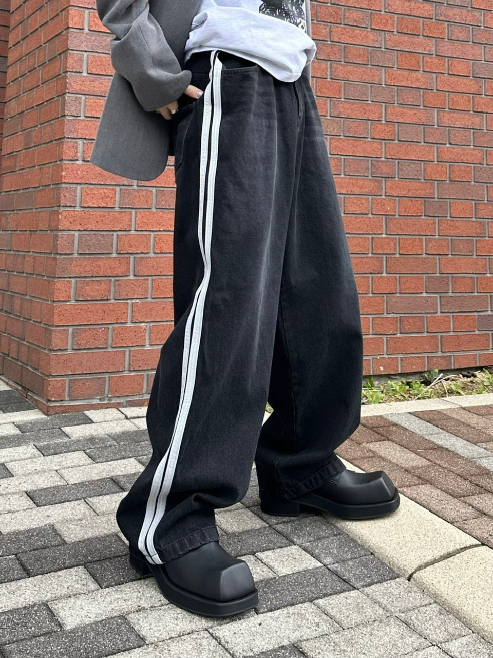 受注制【Chikashitsu +】square toe derby shoes