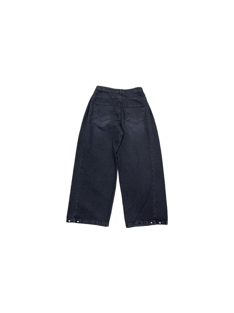 【Chikashitsu +】snap button denim pants (2color)