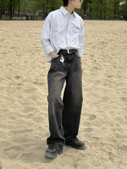大阪店WEB限定受注制【Chikashitsu +】cropped stripe shirts (2color)